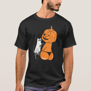 T-shirt Citrouille drôle d'Halloween Jack-O-Lantern en bik