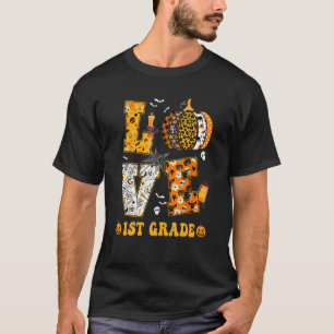 T-shirt Citrouille éffrayant Amour Halloween 1ère année En