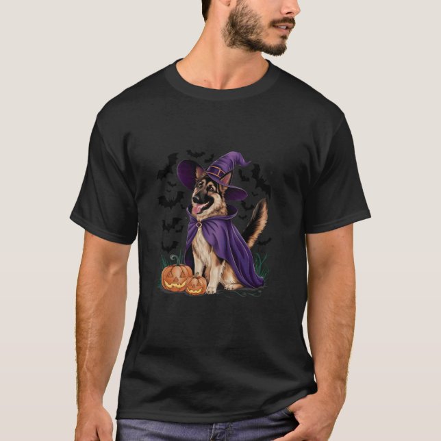 T-shirt Citrouille effrayant Bat Drôle Sorcière Casquette  (Devant)