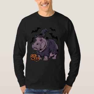 T-shirt Citrouille effrayant Chat Drôle Sorcière Casquette