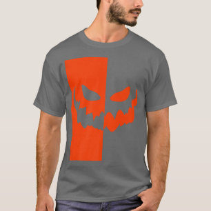 T-shirt Citrouille effrayant double face Orange Halloween