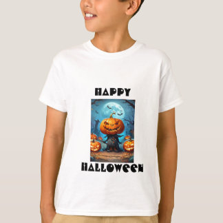 T-shirt Citrouille Éffrayant pour enfants Hallowee