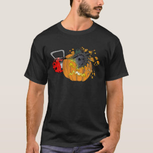 T-shirt Citrouille effrayante sculpture Halloween tronçonn