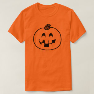 T-shirt Citrouille Emoji sourire halloween Jack-o'-lantern