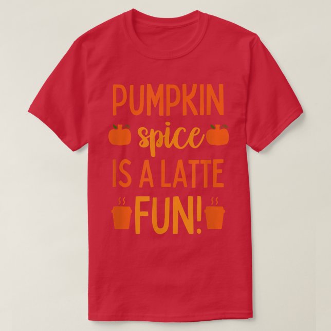 T-shirt Citrouille épice Latte femmes automne automne auto (Design devant)