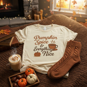 T-shirt Citrouille Épicée & Tout Ce Qui Est Agréable Rétro