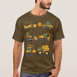 T-shirt Citrouille Excavateur Lazy Costume Halloween Equ l