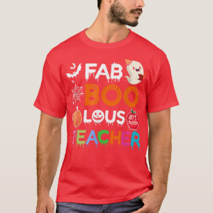 T-shirt Citrouille Fab Boo Lous Enseignant Halloween Ghost
