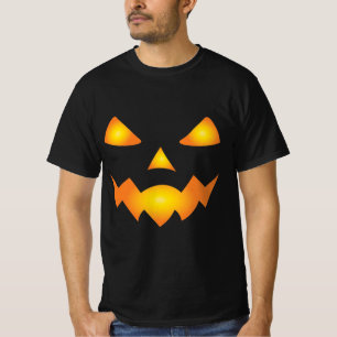 T-shirt Citrouille Face Jack-o'-lantern Halloween Éffrayan