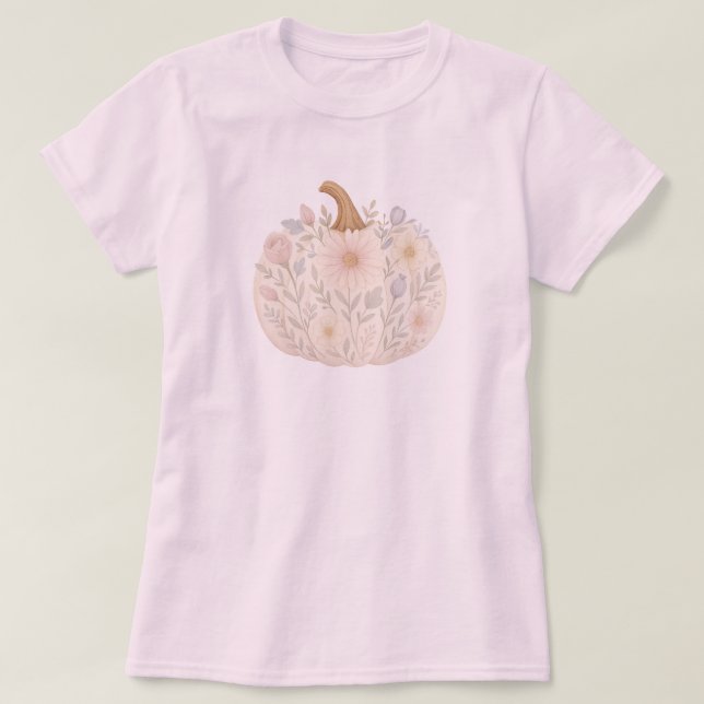 T-shirt Citrouille floral (Design devant)