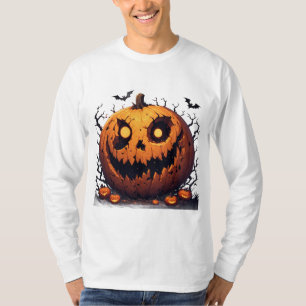 T-shirt Citrouille géante avec un sourire sinistre d'Hallo