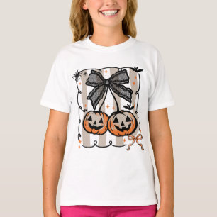 T-shirt Citrouille Gothique Lace Coquette Halloween