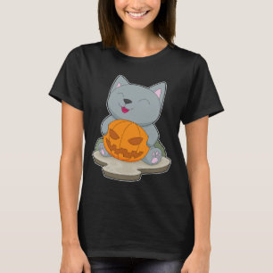 T-shirt Citrouille Halloween Cat