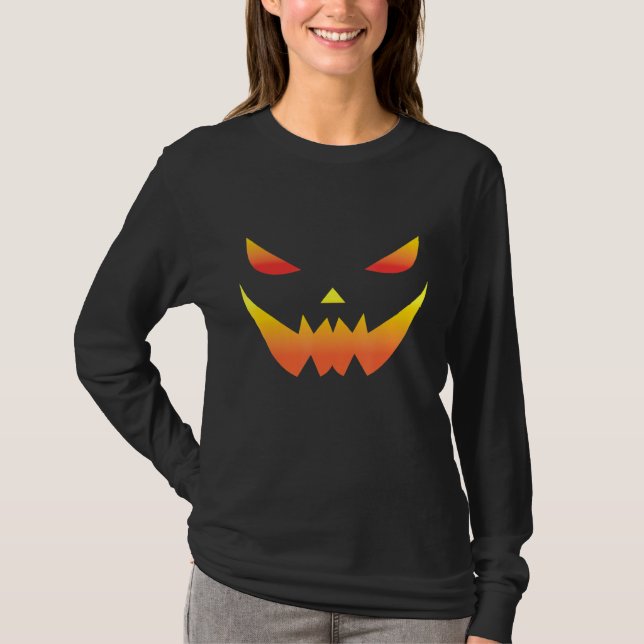 T-shirt Citrouille Halloween Citrouille Visage Citrouille  (Devant)