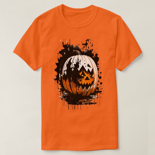 T-shirt Citrouille Halloween effrayant (Design devant)