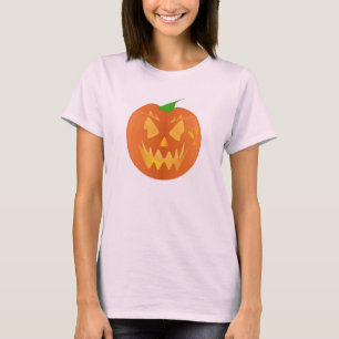 T-shirt Citrouille Halloween en rose
