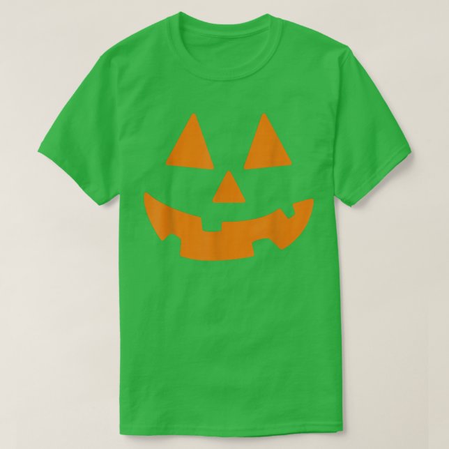 T-shirt Citrouille Halloween Jack-o'-lantern (Design devant)