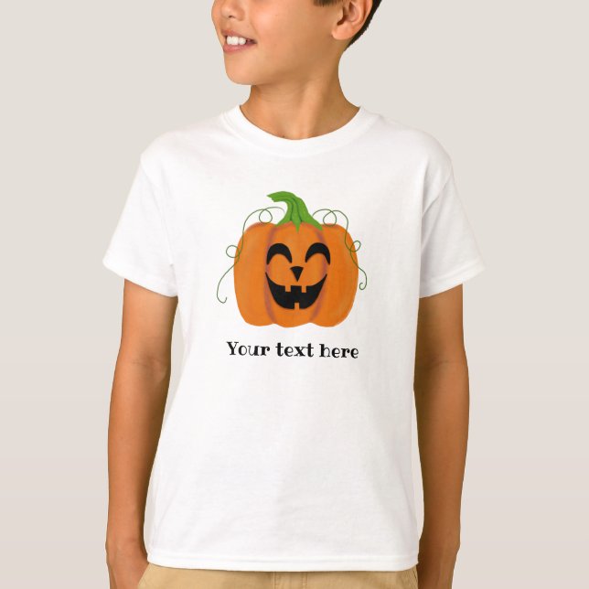 T-shirt Citrouille Halloween pour enfants (Devant)