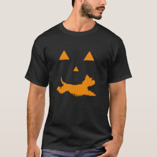 T-shirt Citrouille Halloween Yorkie Jack-o'-lantern T Shir