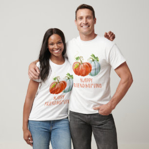 T-shirt Citrouille Happy Friendsgiving brûlé orange chute