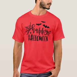 T-shirt Citrouille Happy Halloween Bat Party