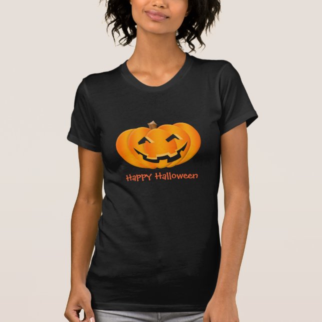 T-shirt Citrouille heureux de Halloween (Devant)