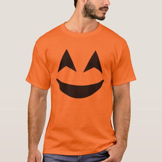 T-shirt Citrouille idiot orange de Jack O'Lantern de (Devant)