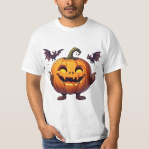 T-shirt Citrouille Jack O Lantern Halloween Chauves-souris