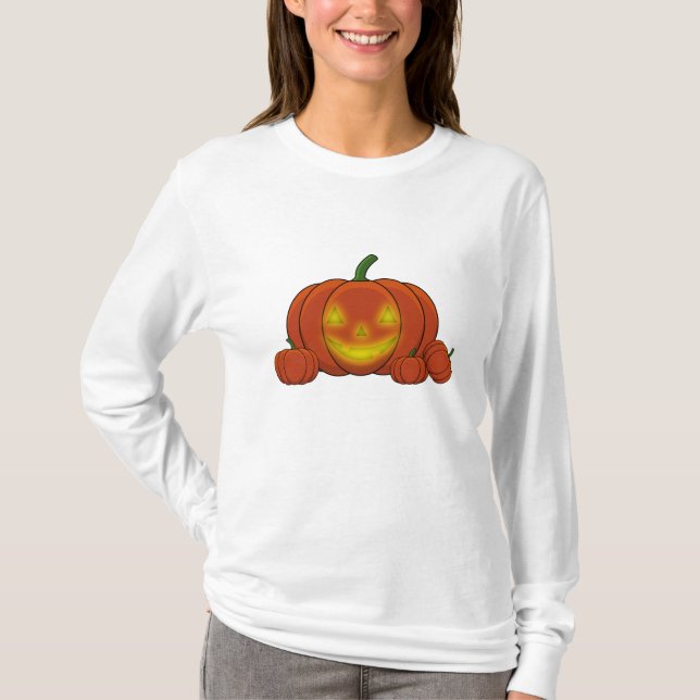 T-shirt Citrouille Jack-o-lanterne (Devant)