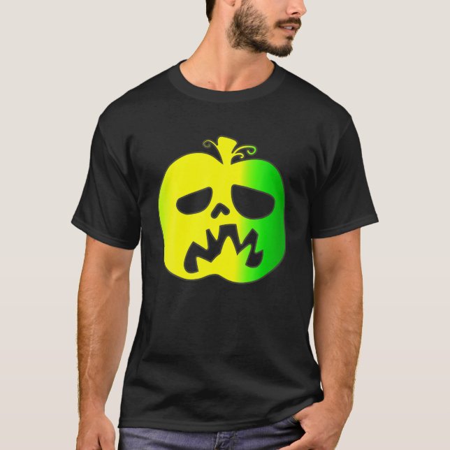 T-shirt Citrouille jaune vert Halloween (Devant)