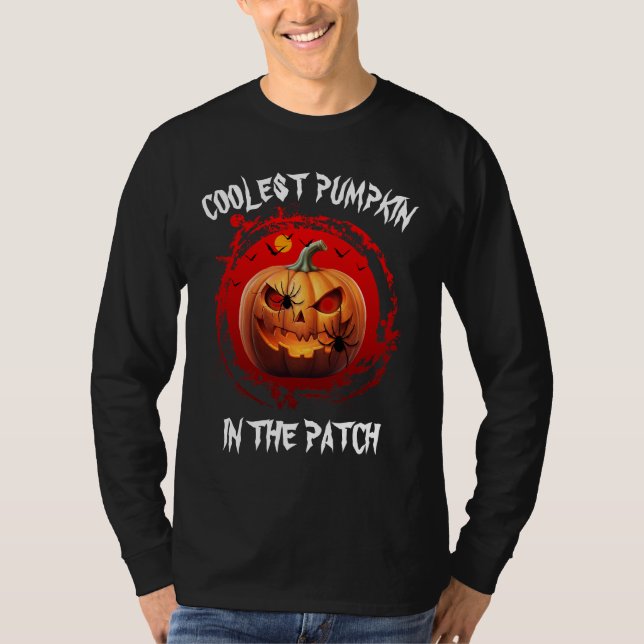 T-SHIRT CITROUILLE LA PLUS COOL DANS LE PATCH CUSTOM (Devant)