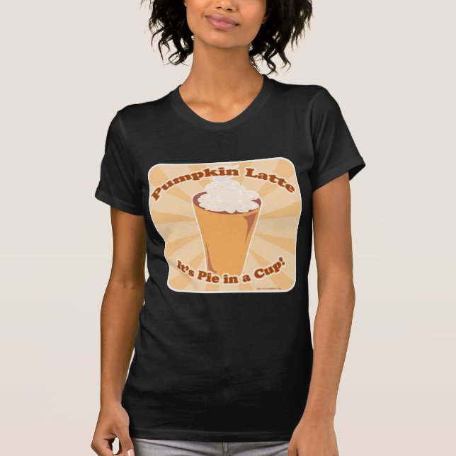 T-shirt Citrouille Latte Love Epic Automne Boire Motto Art (Devant)