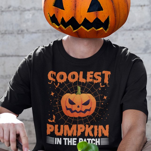 T-shirt Citrouille Le Plus Cool Dans Le Costume Halloween  (Créateur téléchargé)