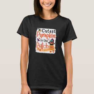 T-shirt Citrouille Le Plus Cutest Dans Le Patch Funny Fall
