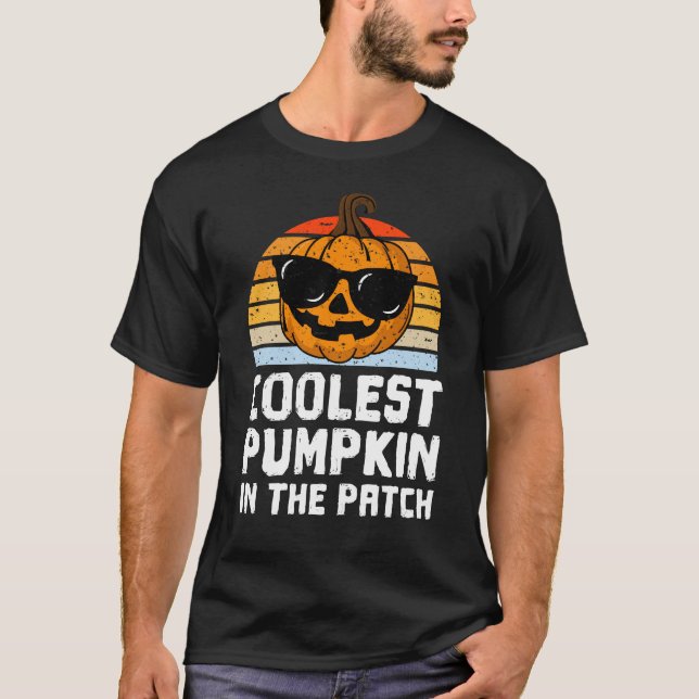 T-shirt Citrouille le plus froid dans la patte, Halloween  (Devant)