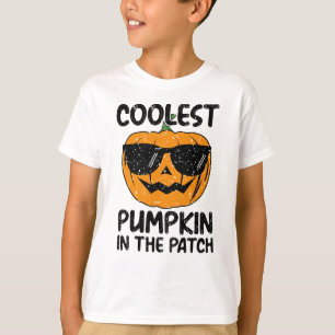 T-shirt Citrouille le plus froid dans le patch, enfants d'