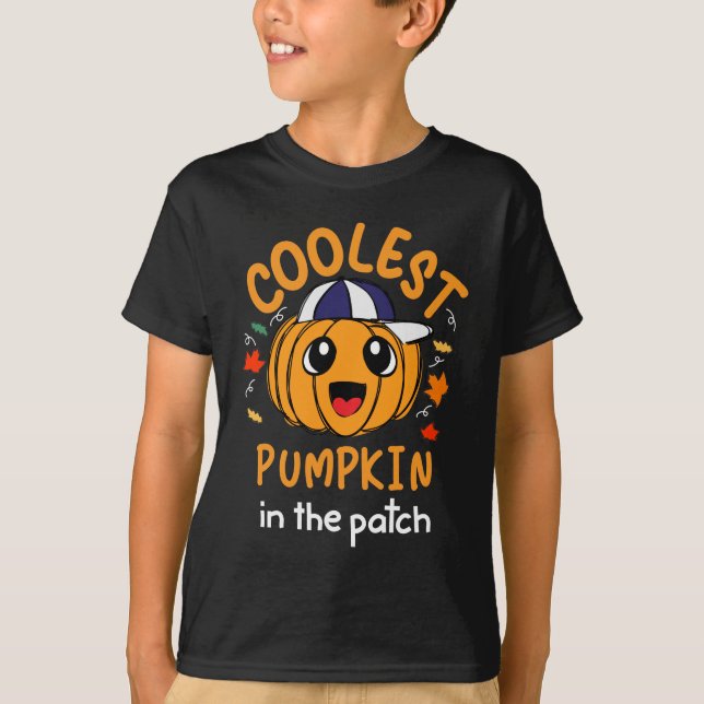 T-shirt Citrouille le plus froid dans le Patch Fun Thanksg (Devant)