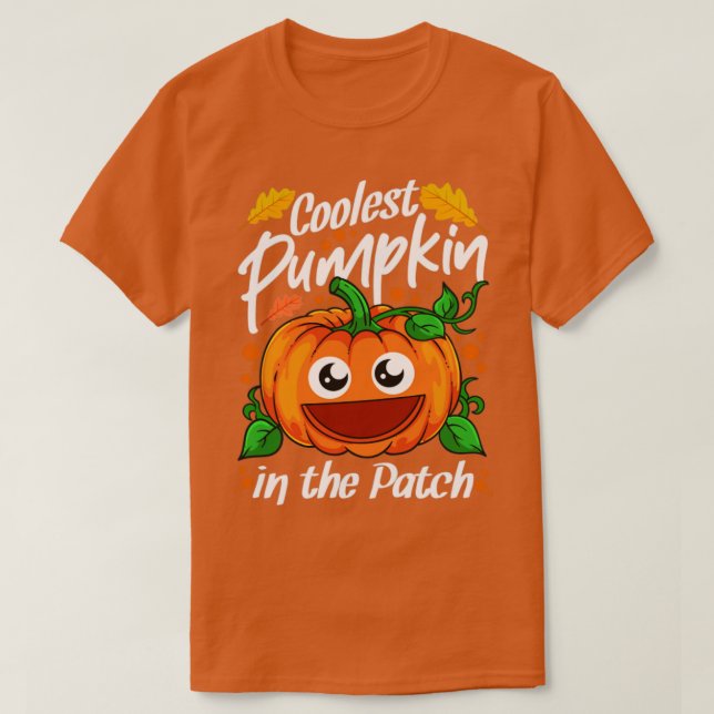 T-shirt Citrouille le plus froid dans le Patch Halloween5 (Design devant)