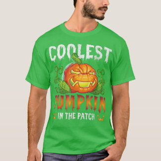 T-shirt Citrouille le plus froid dans le Patch Halloween p