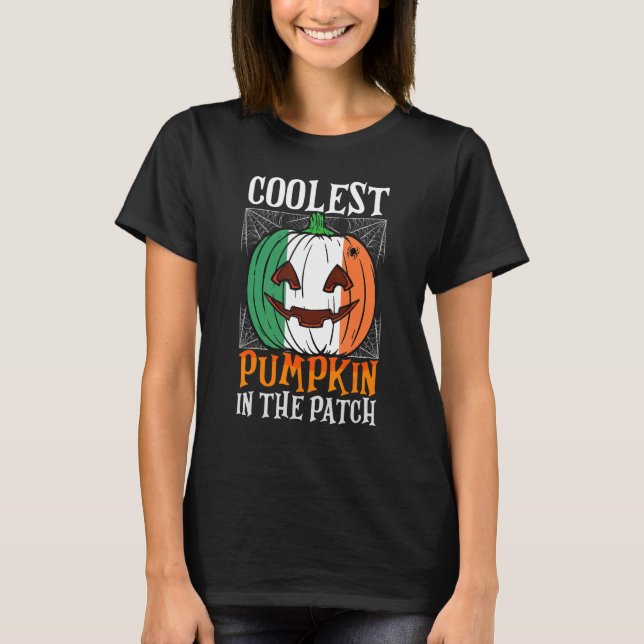 T-shirt Citrouille le plus froid dans le Patch Irlande Dra (Devant)
