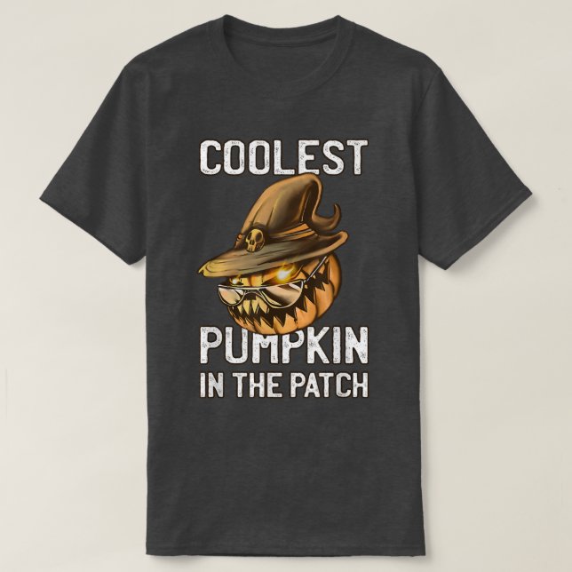 T-shirt Citrouille le plus froid d'Halloween dans le Patch (Design devant)
