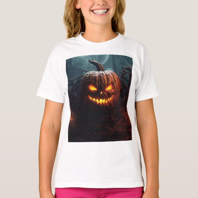 T-shirt Citrouille mal (Devant)