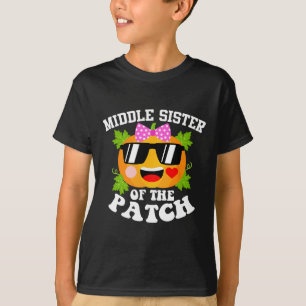 T-shirt Citrouille Middle Soeur Du Patch Fun Halloween