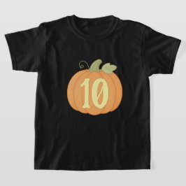 T-shirt Citrouille mignon d'automne 10e anniversaire | Fêt