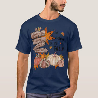 T-shirt Citrouille Patch Hayrides Corn Maze C'Est La Saiso