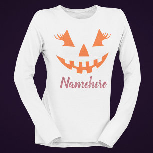 T-shirt Citrouille personnalisée Jack O Lantern Halloween 