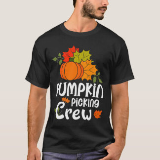 T-shirt Citrouille Picking Crew Pour Valentine Family Corr