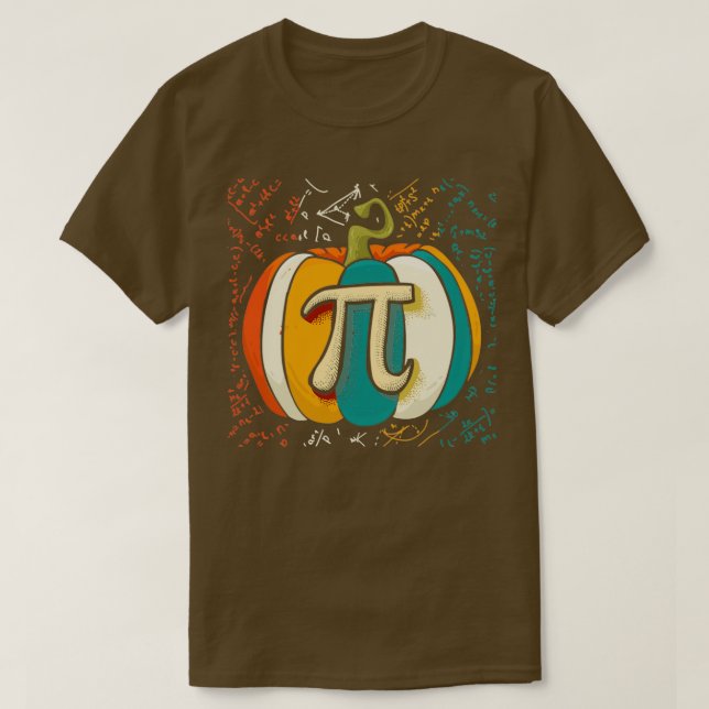 T-shirt Citrouille Pie Math Funny Halloween Thanksgiving P (Design devant)