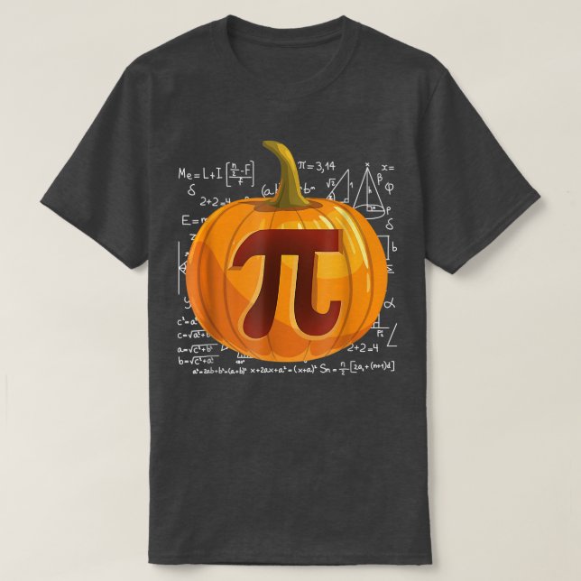 T-shirt Citrouille Pie Math Pi Day Thanksgiving Funny Hall (Design devant)