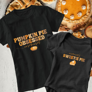 T-shirt Citrouille rétro Pie Obsédée Mama Thanksgiving